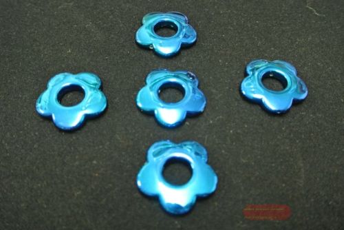 Bild von Acryl Blume, 30mm Langloch glanz, blau