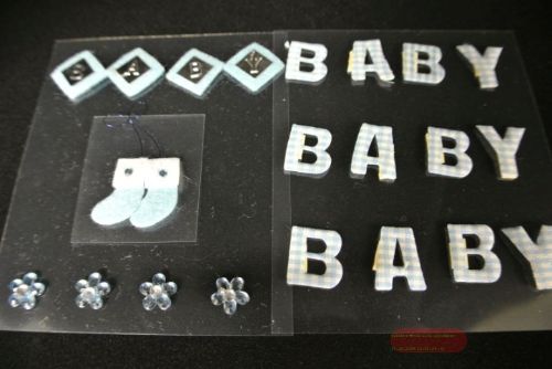 Bild von Bastelset, Baby 6 Motive sortiert - klebend, blau