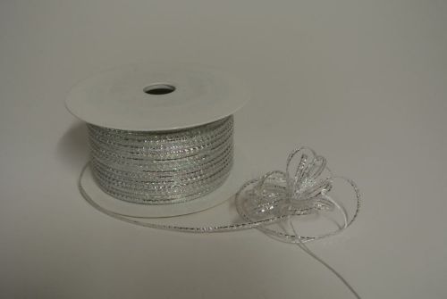 Bild von Susifix 100m/   4mm, Lurex brillant, weiss/silber