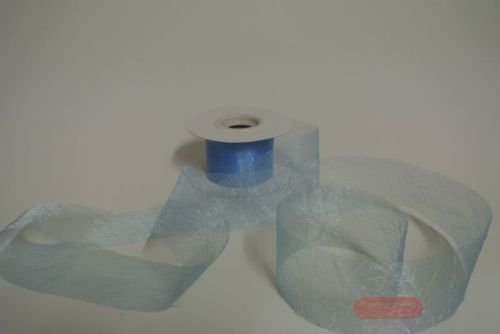 Bild von Band 20m/   50mm, Crash-Organza, blau