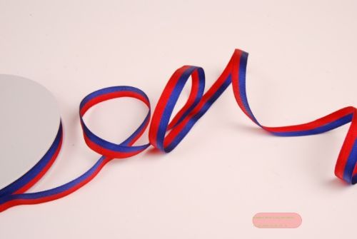 Bild von Band 50m/ 10mm, National, rot/blau