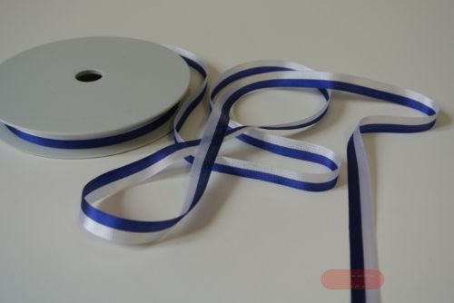 Bild von Band 50m/ 10mm, National, dunkelblau/weiss