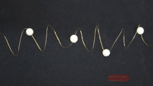 Bild von Girlande, 10m/   8mm, Perlen an Draht, ecru