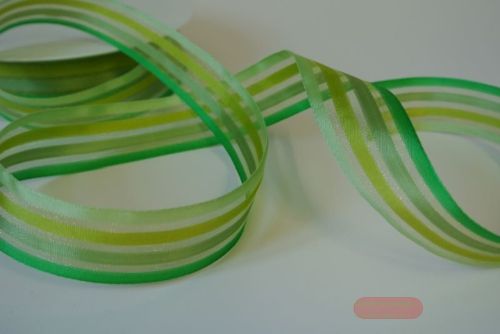 Bild von Band 50m/ 25mm, Streifen, grün/h'grün