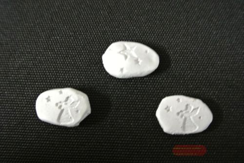 Bild von Streu, Stein mit Stern 25mm, weiss