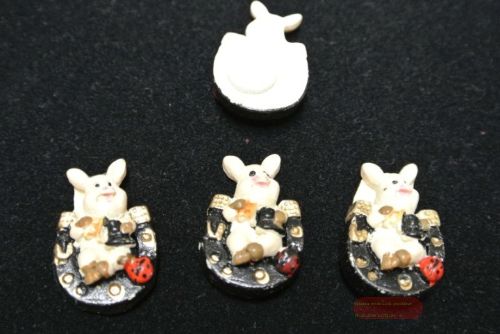 Bild von Glücksschwein, mit Hufeisen 20mm klebend, bunt