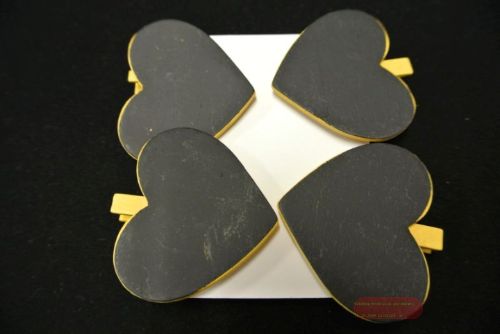 Bild von Klammer, Holztafel Herz 50mm, gelb