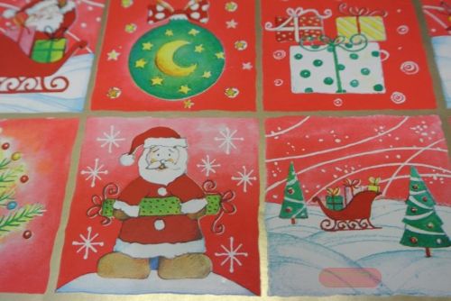 Bild von Bogen 70x 100cm, Weihn.-Quadrate, rot