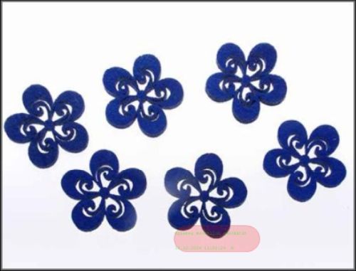 Bild von Aufleger, Filzblümchen 50mm, blau