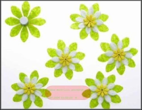 Bild von Filz, Blume 60mm mit Klebepunkt, hellgrün