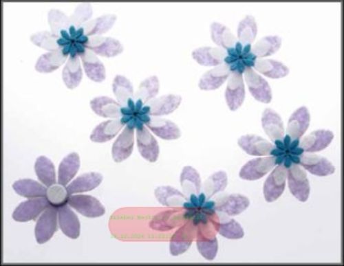 Bild von Filz, Blume 60mm mit Klebepunkt, lila