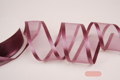 Bild von Band 25m/ 40mm, Organza D-Face satin, altlila