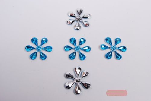 Bild von Aufleger, Blümchen, türkis