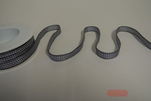 Bild von Band  50m/ 10mm, Karo Vichy, d'blau