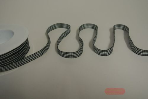 Bild von Band  50m/ 10mm, Karo Vichy, d'grün