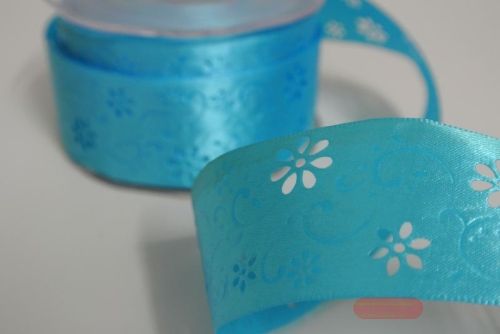 Bild von Band 20m/ 40mm, Open Flower, türkis