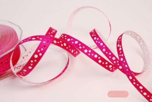 Bild von Band  20m/ 09mm, Lochband klebend, fuchsia