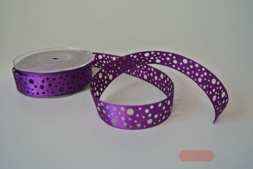Bild von Band  20m/ 25mm, Lochband, violett
