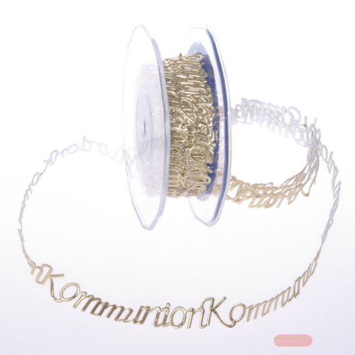 Bild von Band 10m/ 15mm, Kommunion 120x klebend, gold