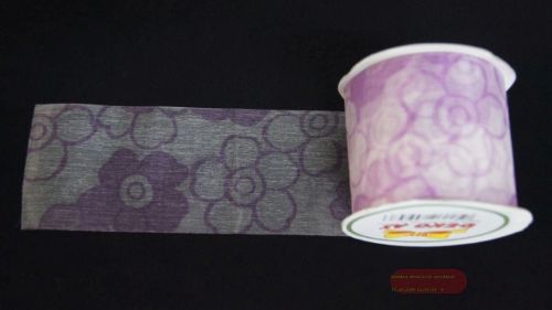 Bild von Band 20m/ 70mm, Tüll mit Blumen, lila