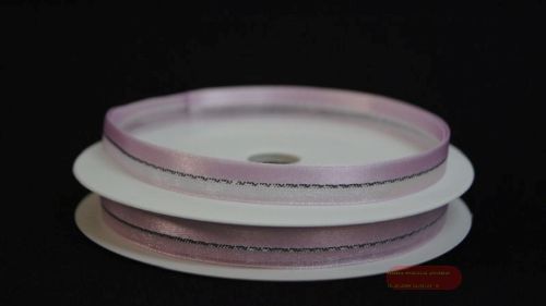 Bild von Band 20m/ 10mm, uni & tüll, pink/silber 30