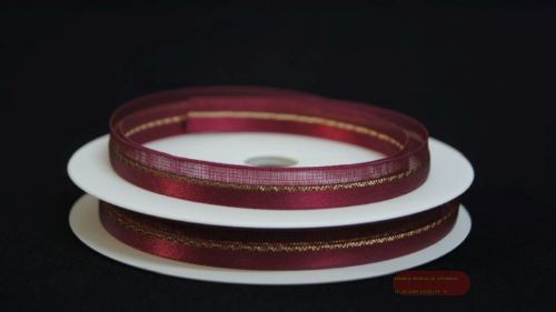 Bild von Band 20m/ 10mm, uni & tüll, bordeaux (38)