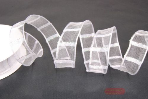 Bild von Band 15m/ 25mm, Streifen, weiss