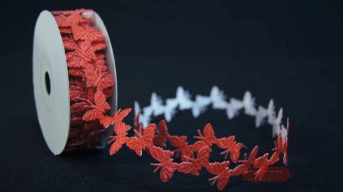 Bild von Band 10y/ 27mm, Schmetterling klebend, rot