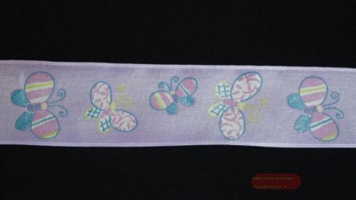 Bild von Band 25m/ 40mm, Schmetterlinge, lila