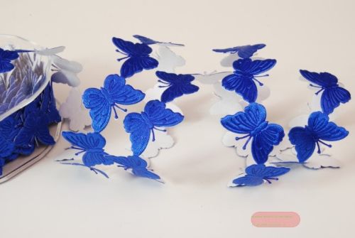 Bild von Band 10m/ 30mm, Schmetterling - klebend, d'blau