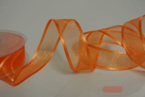 Bild von Band 25m/ 25mm, Organza d-face Satin, mandarin