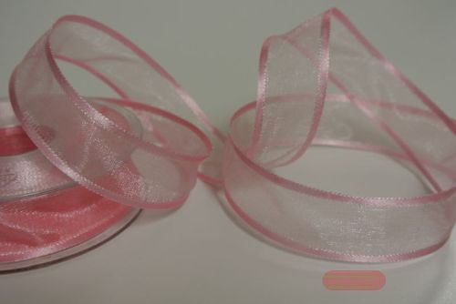 Bild von Band 25m/ 25mm, Organza d-face Satin, altrosa
