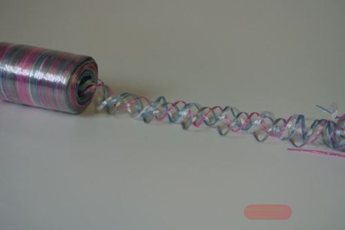 Bild von Band 4x 50m/ 1mm, Bastfiber, pink/silber