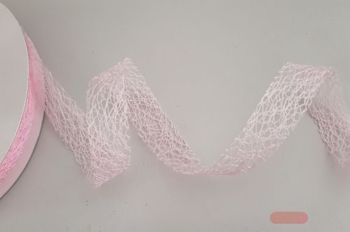 Bild von Band  25m/ 25mm, Gitternetz, rosa