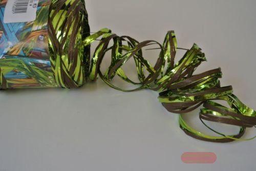 Bild von Band 200m/ 10mm, Raphlene Metal-Bico, anis/chocolat