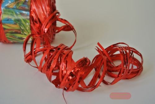 Bild von Band 200m/ 10mm, Raphlene Metal, rot