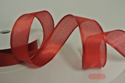 Bild von Band 25m/ 25mm, Sheer, d'rot