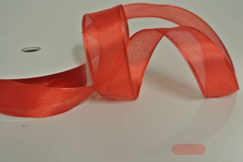 Bild von Band 25m/ 25mm, Sheer, erdbeer