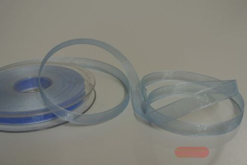 Bild von Band 25m/ 10mm, Organza d-face Satin, h'blau