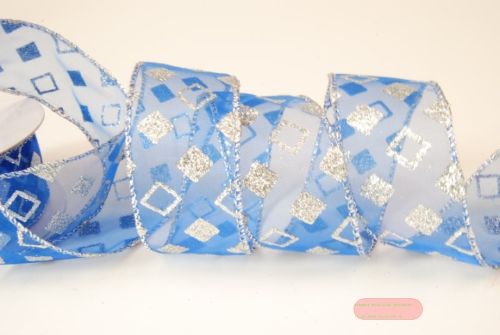 Bild von Band, 10m/ 40mm Würfel, blau