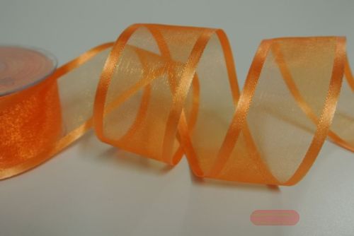 Bild von Band 25m/ 40mm, Organza d-face Satin, mandarin