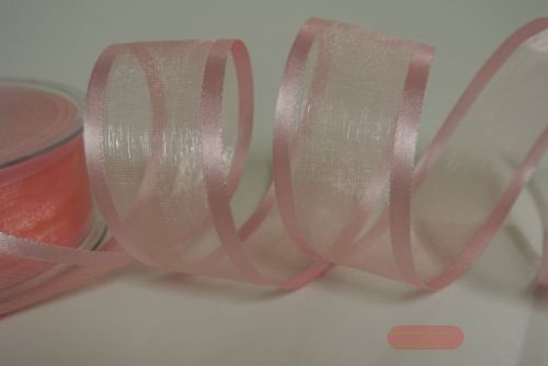 Bild von Band 25m/ 40mm, Organza d-face Satin, altrosa