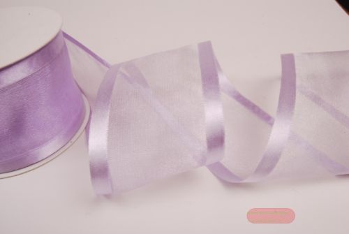 Bild von Band 25m/ 70mm, Organza D-Face satin, lila