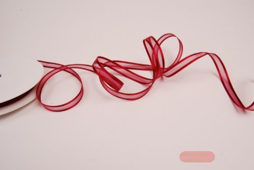 Bild von Band 25m/ 10mm, Organza D-Face satin, rubin