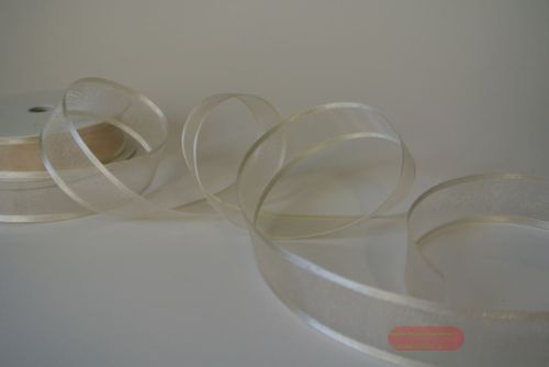 Bild von Band 25m/ 25mm, Organza D-Face satin, ecru