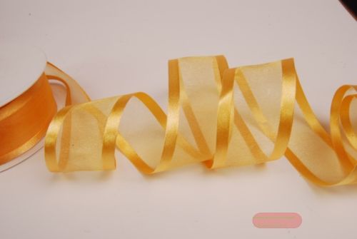 Bild von Band 25m/ 40mm, Organza D-Face satin, d'gelb