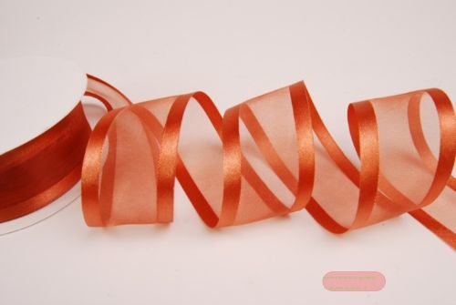 Bild von Band 25m/ 40mm, Organza D-Face satin, rost