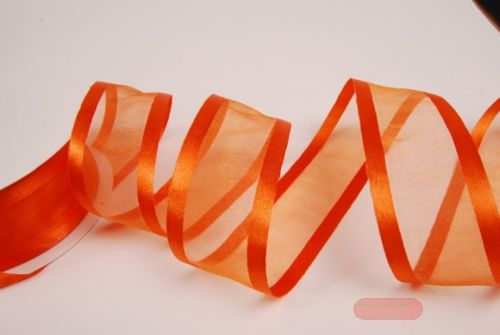 Bild von Band 25m/ 40mm, Organza D-Face satin, mandarin