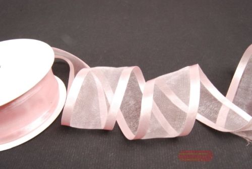 Bild von Band 25m/ 40mm, Organza D-Face satin, h'rosa