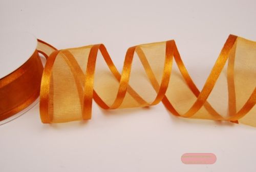 Bild von Band 25m/ 40mm, Organza D-Face satin, d'natur